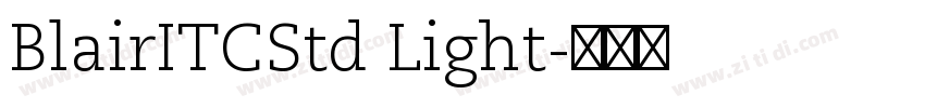 BlairITCStd Light字体转换